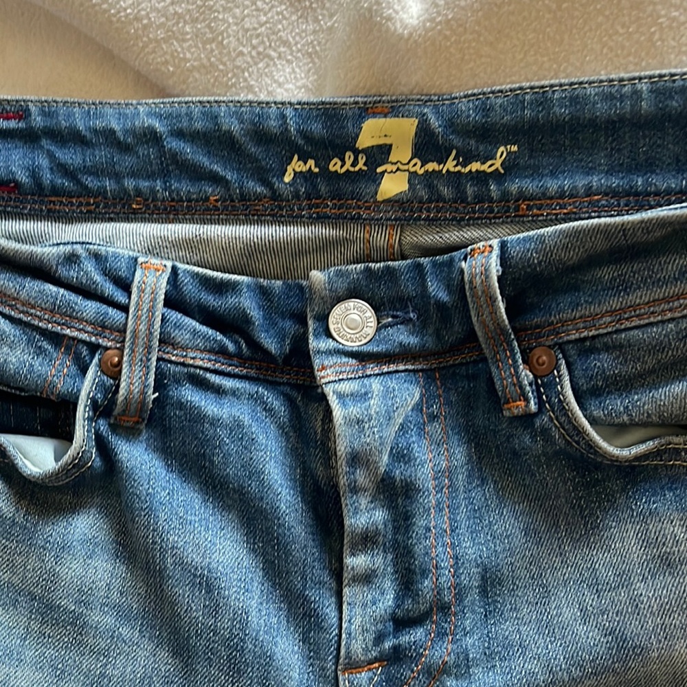 7 All for mankind long/tall jeans. Inseam 34” and rise 8”